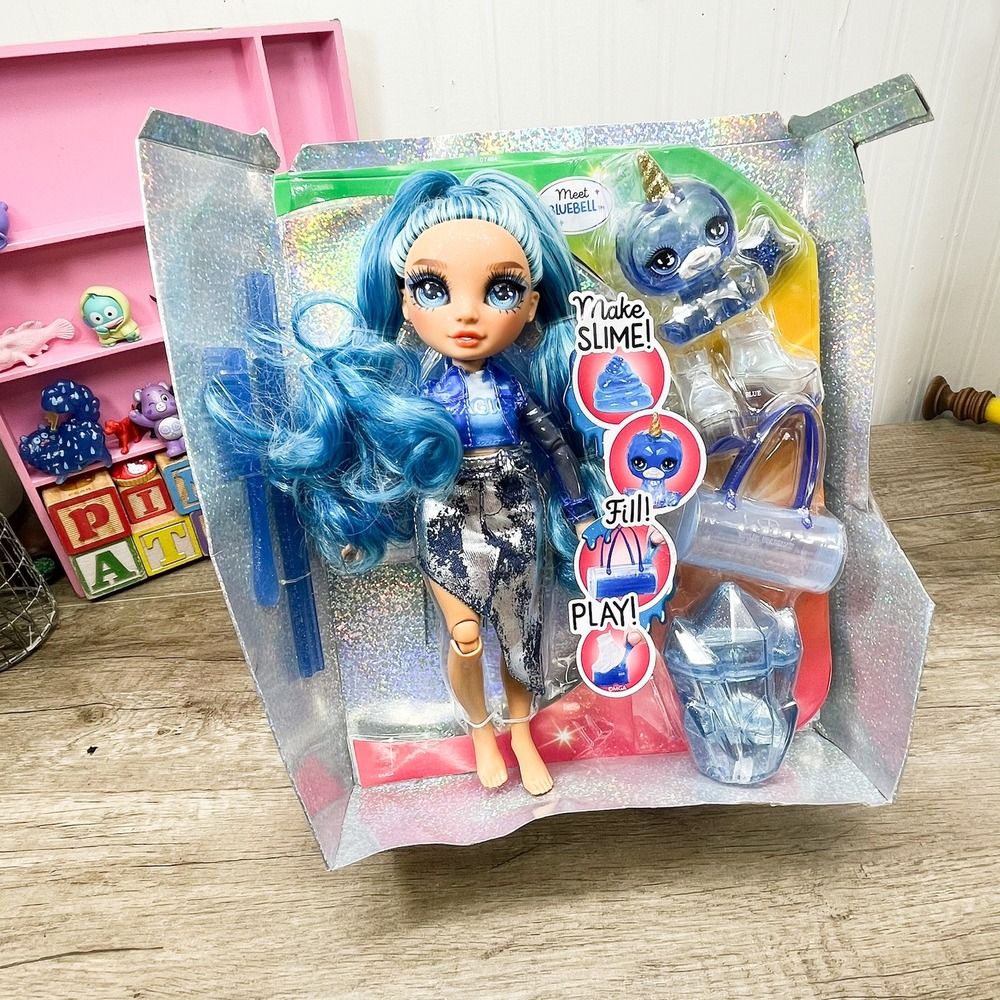 Rainbow High‎ Slime Kit Doll Skyler Bluebell Blue Hair Slime Pet Accessories